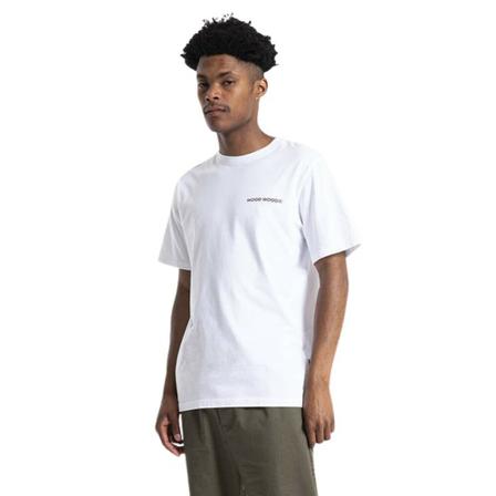 Wood Wood Men's T-shirt alone T-shirt logo 12125712-2491 Hvid, Herre T-shirts