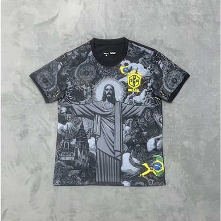 Sesong 2425 Brasil Spesialutgave Genser Thai Versjon Korte Ermer Fotballtrøye Hurtigtørkende Pustende Sportsklær