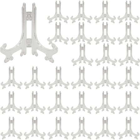 50 stk. Mini Staffeli Stander 3 Tommer Plast Plade Stander Display Billede Staffeli Stander=