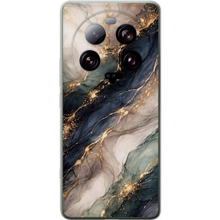 Yhteensopiva Puhelinkuori Xiaomi Xiaomi 13 Ultra Ylellinen abstrakti marmoritaide mustalla, valkoisella ja kullalla elegantteine linjoineen, eksklusii