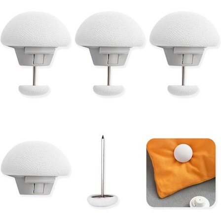 Klemmer - 4 stk (hvit) - Sterke anti-skli sengeklemmer, egnet for laken og tepper