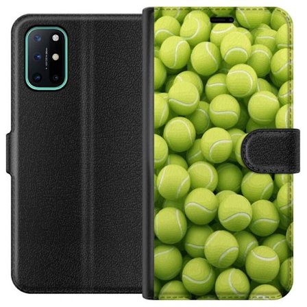 Kompatibel Tegnebogsetui til OnePlus OnePlus 8T Mønster af grønne tennisbolde i høj detalje, sporty motiv med gentagende tekstur og stærke farver
