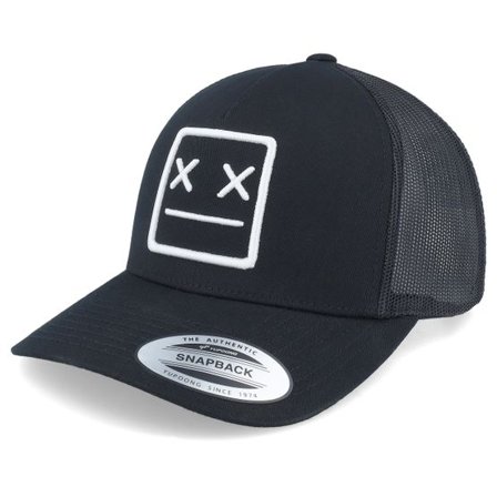 Iconic - Svart trucker Keps - "X Face White/Black A-frame Trucker " @ Hatstore