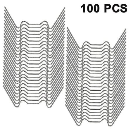 100 rustfrie stålklemme for glass, W-type drivhusklemme, for drivhus null ingen
