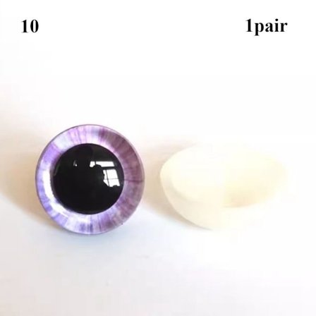 Plast sikkerhetsøyne Glitter Krystalløyne 10 10