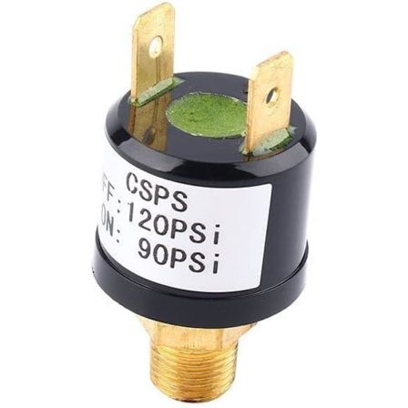 Trykkbryterventil for luftkompressor, tungt utstyr, 90-120 PSI