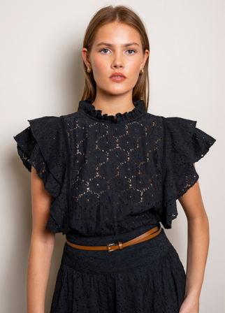 Emilie Top Black Lace Black Lace / XS