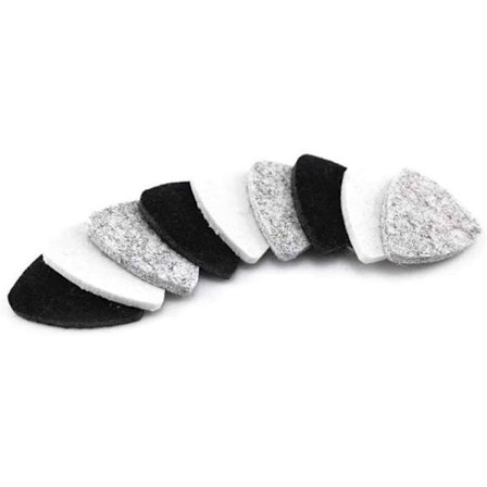 9 filtplektre til guitar, ukulele, bas