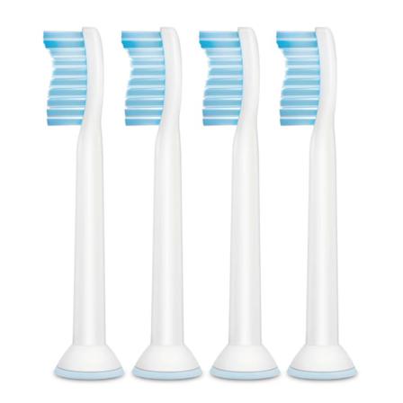 4-pack sonicare kompatibel tannbørstehodefølsom standard hvit