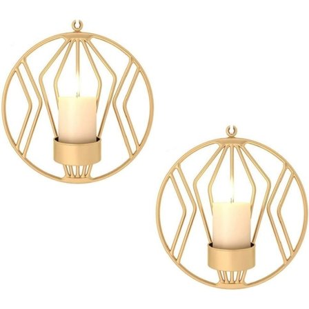 Guldmetall vägglampetter, väggdekorationer, belysning för Cand