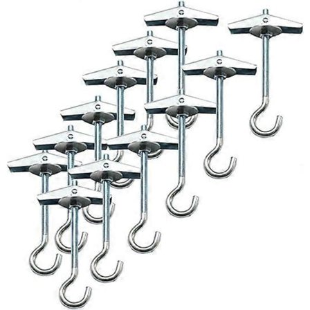 Tak Krokar 12-pack Fjäder Toggle Vingbultar Väggfäste Tak Krokar Kraftiga Krokar