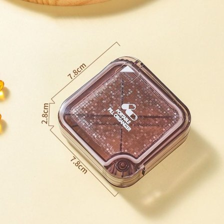 Medicin Box Pill Box Container GRÅ