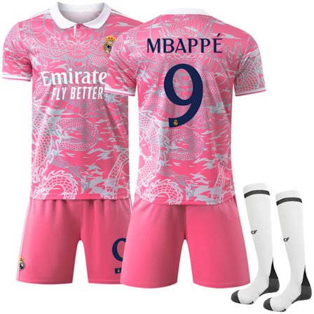 Real Madrid MBAPPE 9 Fotbollströja Barn Träningsset Xbi-2425 9 MBAPPE 9 MBAPPE