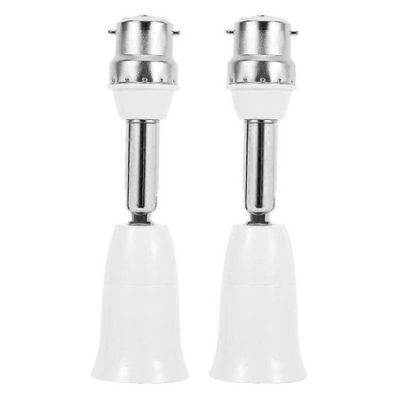 2 stk. Lysfatningsforlænger B22 til E27 Pærefatningsforlænger Vertikal Horisontal Justerbar Lysfatningsadapter til Hjemmekontor