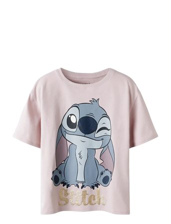 Nkfakun Stitch Ss Nreg Top Box Noos Wdi Pink Name It