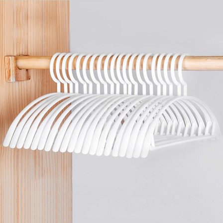 Kleshengere 10 stk/pakke Plastkleshengere Buet form Sklisikker Frakk T-skjorte