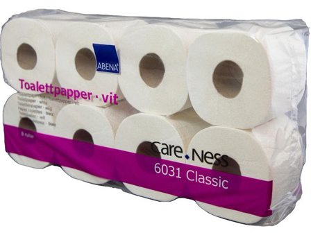 Care-Ness Toalettpapper 2 lags vit 8/fp - Lyreco - Städ och hygien > Toalettpapper och torkpapper > Toalettpapper - rulle