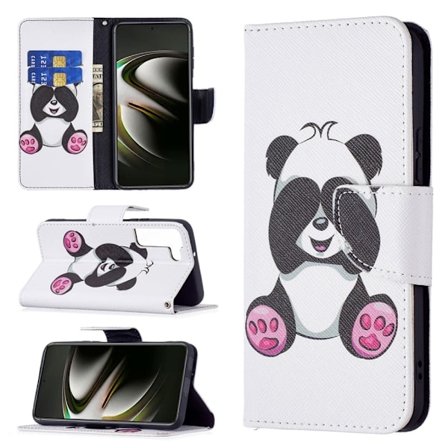Wonderland Samsung Galaxy S22 flip kuoret - Panda