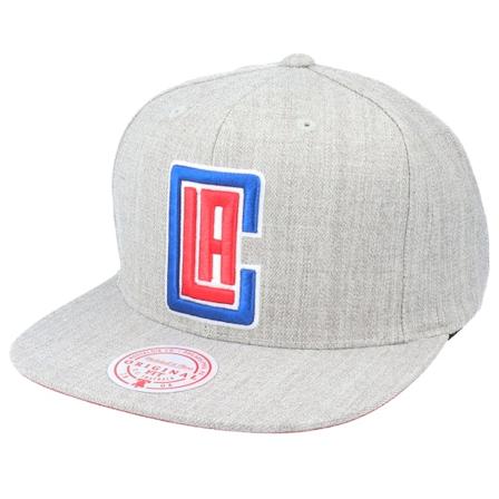 Mitchell & Ness - NBA Harmaa snapback Lippis - Los Angeles Clippers Team HWC Heather Grey Snapback @ Hatstore