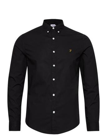 Farley Slim Fit Shirt Skjorte Uformell Svart Farah
