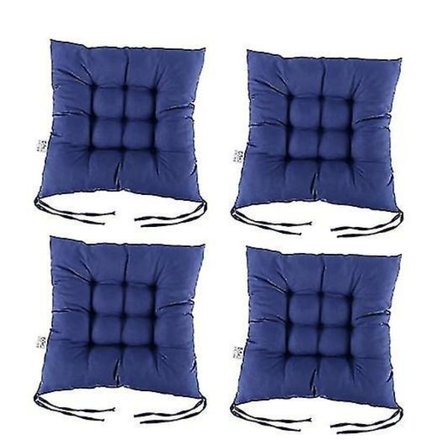 4 st Internetkändis Matstolsdyna Sittdyna Student Sittdyna Mörkblå Nio-pin Mörkblå 40x40cm