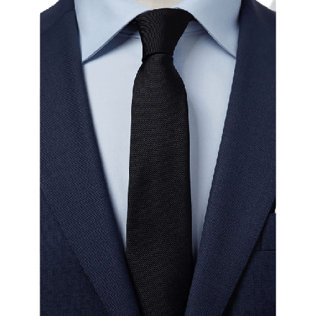 John Henric Tie Plain Accessoarer Herr Svart 6,5