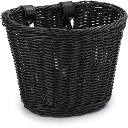 Handgjord Cykelkorg i Rotting, Sparkcykelkorg, Korg, Barncykelväska Balans, Cykelkorg Tillbehör, Svart