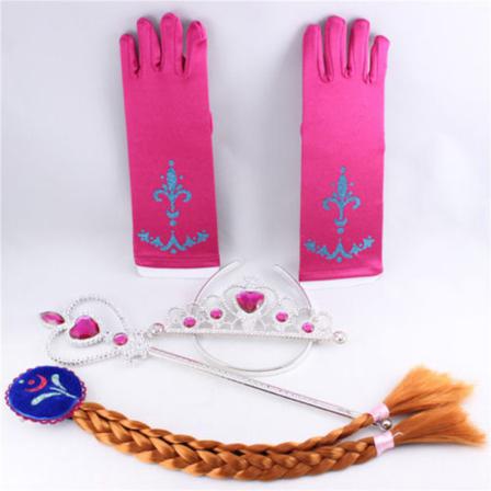 Frozen Cosplayhandskar+krona+ Trollstav+ Magic Halloween