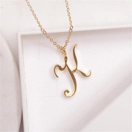 Alphabet Initial Necklace Alphabet Pendant KK
