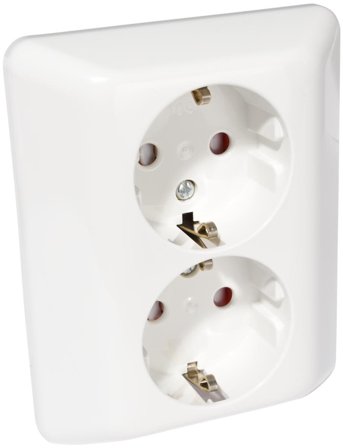 Elko RS Reservedelsett til 2-veis vegguttak, innfelt MJ, Strømbrytere & vegguttak