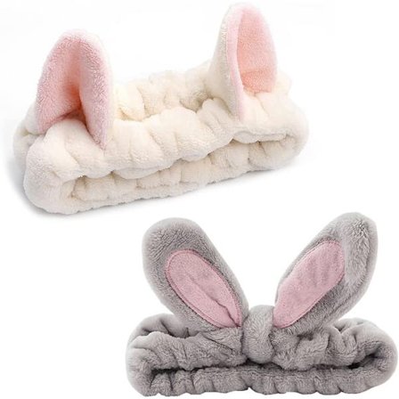 2 kpl kissan korvat - Spa-suihku kasvojen pesu hiuspanta kasvojen H