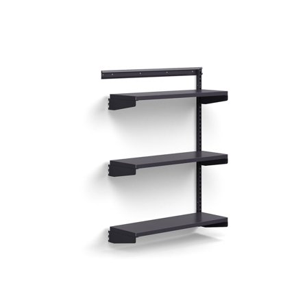 Wall shelving RELY, add-on, sheet metal shelves, 1221x900x300 mm, anthracite