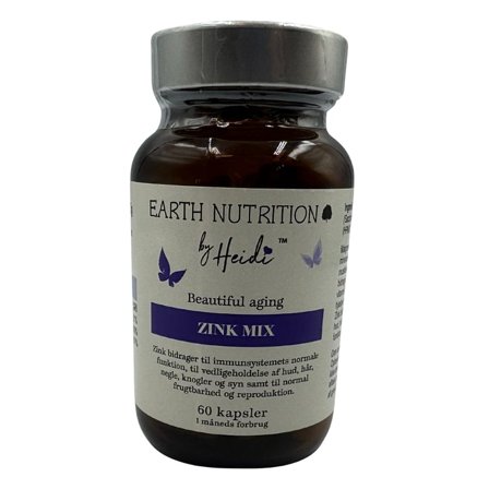 Earth Nutrition Zink Mix 60 kaps, Helse & Madvarer, Mineraler, Multimineraler