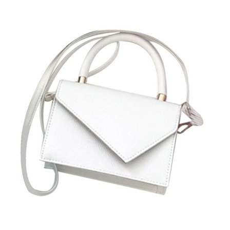 Olkalaukku Fashion Pu-nahkainen neliölaukku VALKOINEN