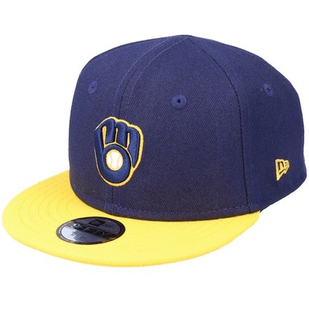 New Era - Azul snapback Gorra - Kids Milwaukee Brewers My 1St 9FIFTY Navy/Yellow Strapback @ Hatstore