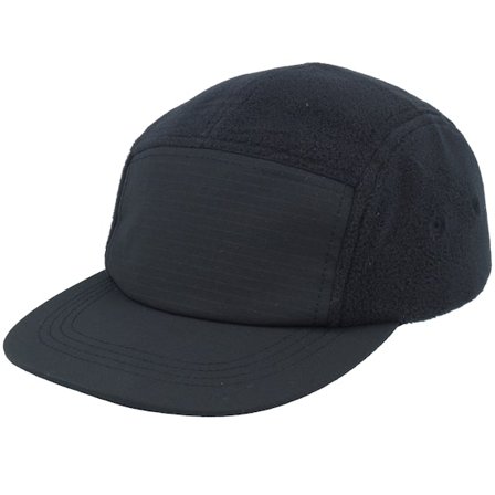 Beechfield - Svart 5panel Keps - Black Recycled Fleece Camper 5-Panel @ Hatstore