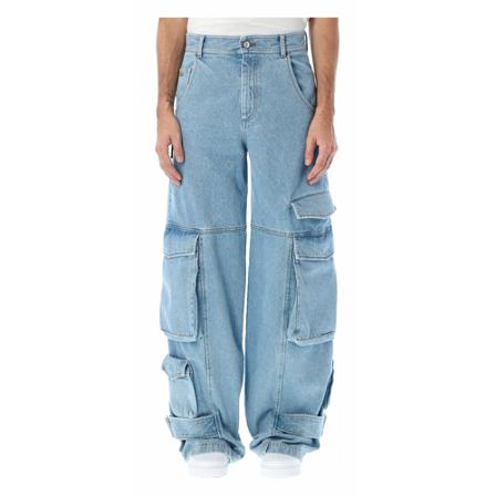 Gcds, Straight Jeans Blauw, Heren, Maat:W34