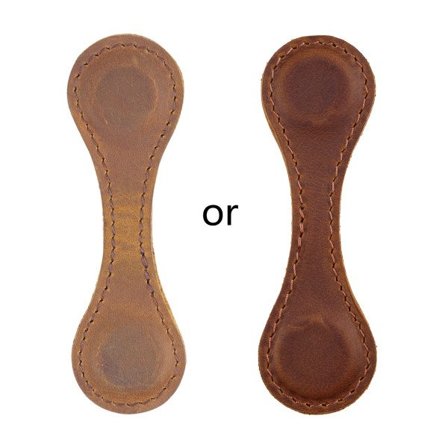 Vintage Læder Bogmærke Dobbeltsidet Magnetisk Sideskille Bogsidehjørnemarkører Gave Bogmærke Til Bogorm Kvinder Mænd Brun