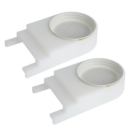 2 stk. Bifoderautomat Biskasse Dør Indgang Vand Sukkerautomat Bi Indgang Drikkeflaske Låg til Fodring af Bier