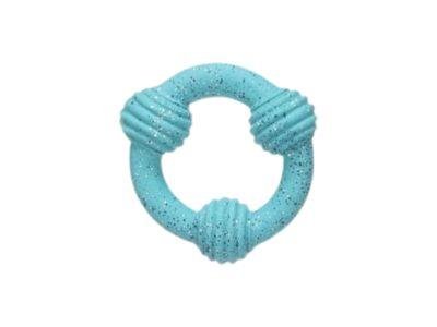 Hundeleke Ring Konfetti, Turkis - S