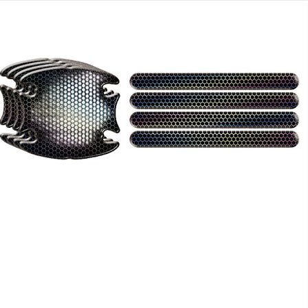 Skydda din bil med Anti-Kollisions Dörrhandtagsskydd - Stilren svart design för att förhindra repor och stötar