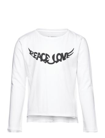 Long Sleeve T-Shirt T-shirts Long-sleeved T-shirts Hvit Zadig & Voltaire Kids*Betinget Tilbud