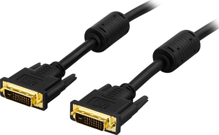 Deltaco DVI-kabel - dobbeltlenke - DVI-D (hann) til DVI-D (hann) - 10 m