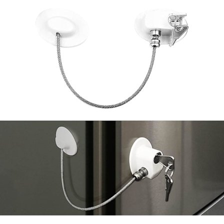 Kyl Lås Med Nycklar - Rostskyddad - Kraftig 3m Lim (zink, Vit)