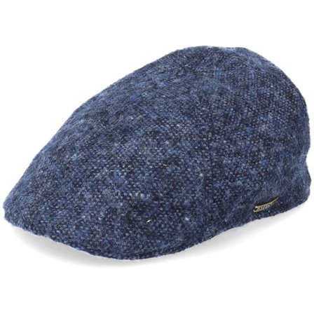 Stetson - Blå flatcap Keps - Texas Donegal Navy Flat Cap @ Hatstore