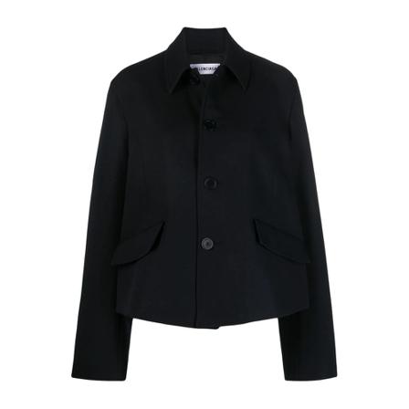 Balenciaga, Deconstructed Jacket Zwart, Dames, Maat:M,wol