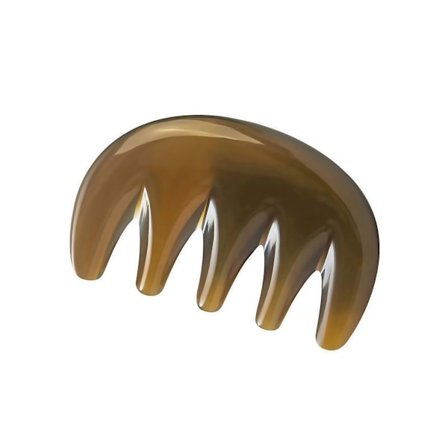 Naturlig Horn Hårbottenmassage Gua Sha Kam – Antistatisk Hårvård och Stresslindring [YJD]