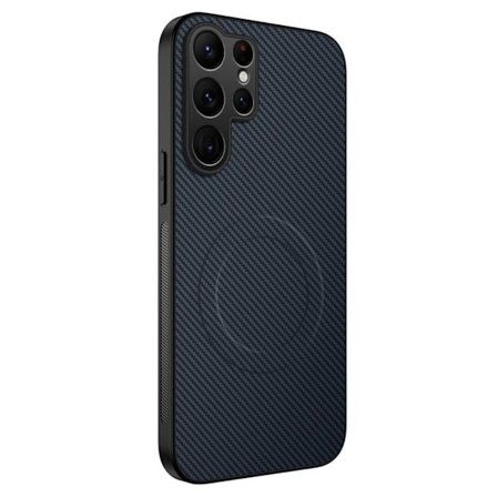 Samsung Galaxy S26 Ultra MagSafe Case Carbon Fiber Texture - Blue