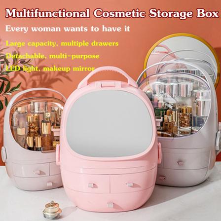 Dammtät Kosmetisk Lådförvaringslåda Makeuplåda