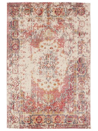 Ava 200X300 Rouge Corail/Beige Médaillon Tapis